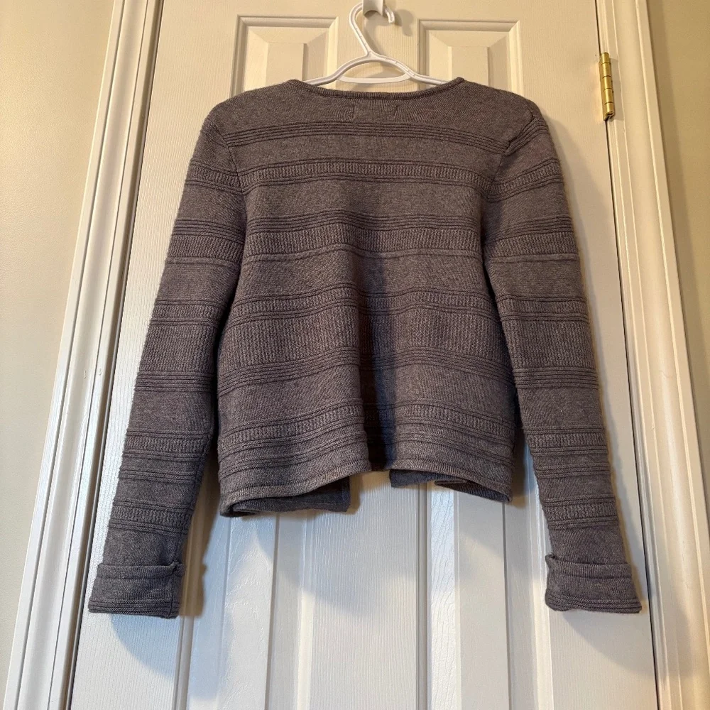 Elle Size Medium Gray Cardigan - Picture 3 of 4